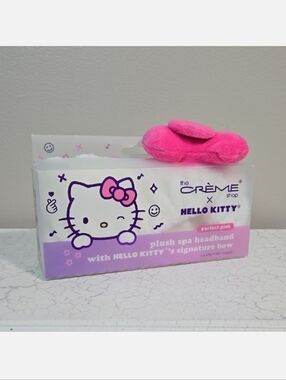 🎀 The Crème Shop X Hello Kitty Plush Spa Headband ~ NWT